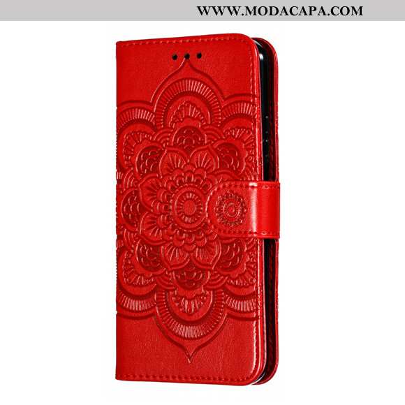 Capa Honor 20 Pro Couro Protetoras Cover Antiqueda Completa Silicone Vermelho Venda