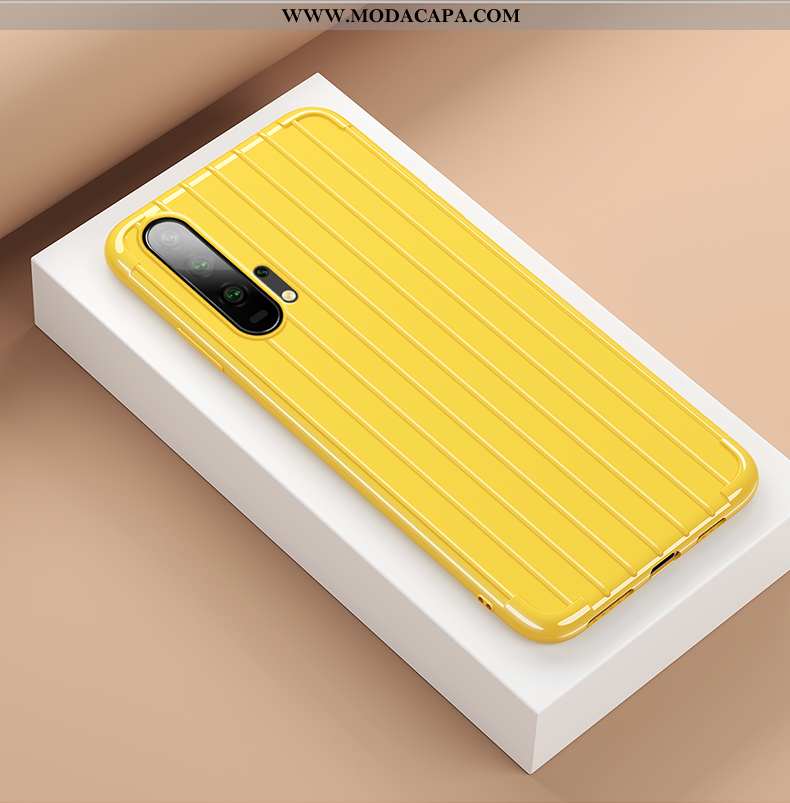 Capa Honor 20 Pro Criativas Capas Malha Cases Amarela Soft Personalizado Venda