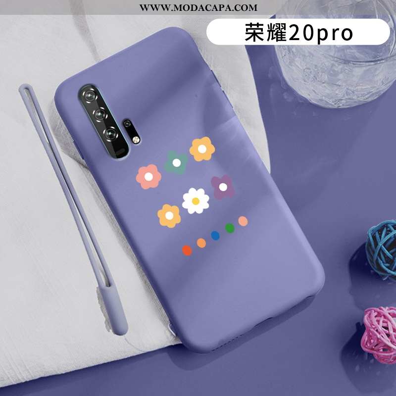 Capas Honor 20 Pro Super Roxa Antiqueda Silicone Casal Telinha Fosco Promoção