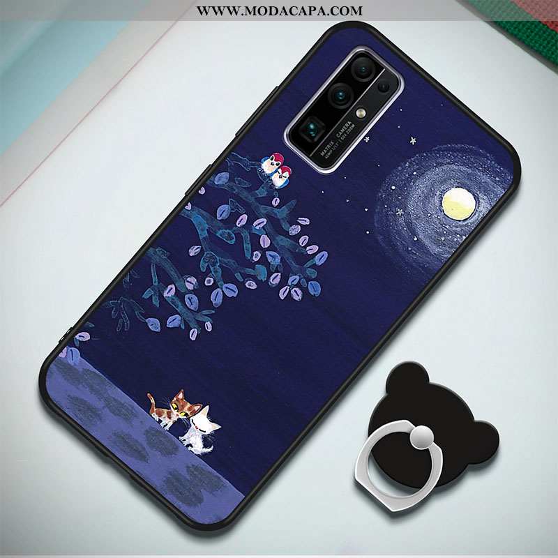 Capas Honor 30 Soft Nova Desenho Animado Azul Escuro Silicone Cases Venda