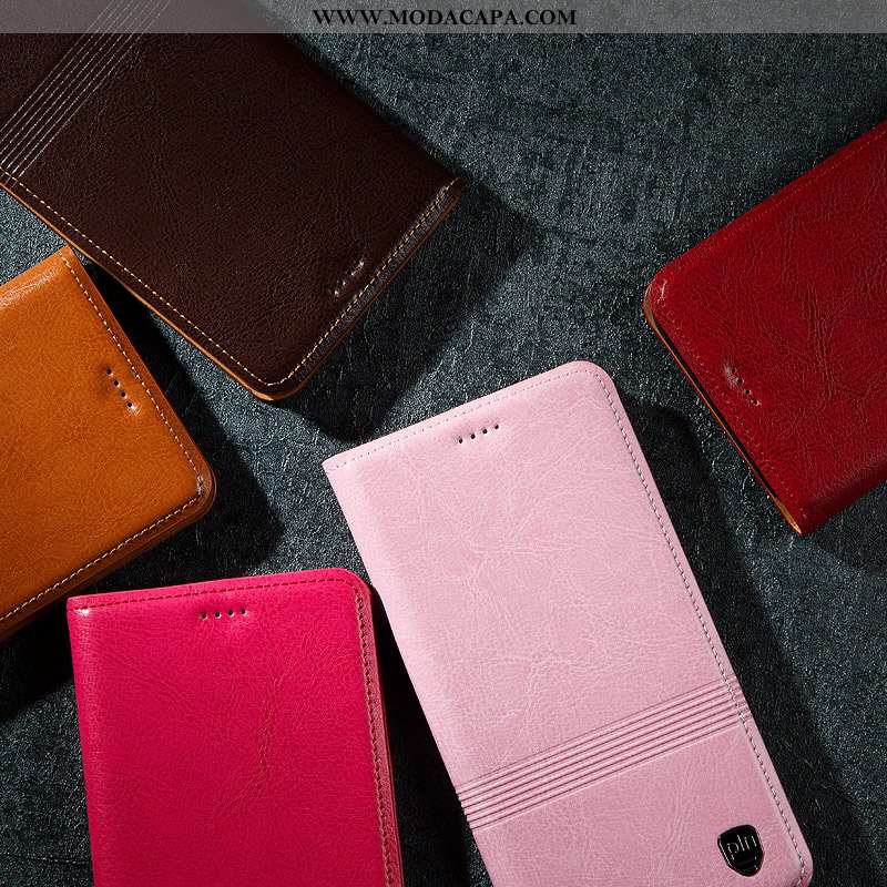 Capa Honor 30 Pro Couro Genuíno Fio Completa Cover Protetoras Cases Rosa Venda