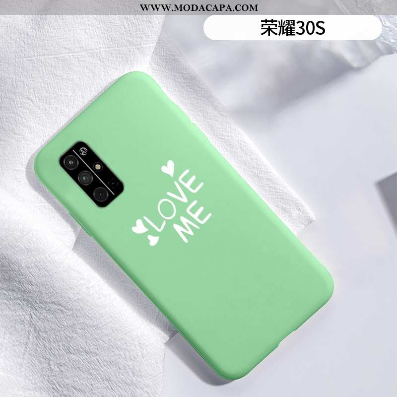 Capa Honor 30s Personalizado Malha Verde Telemóvel Vermelho Soft Silicone Barato