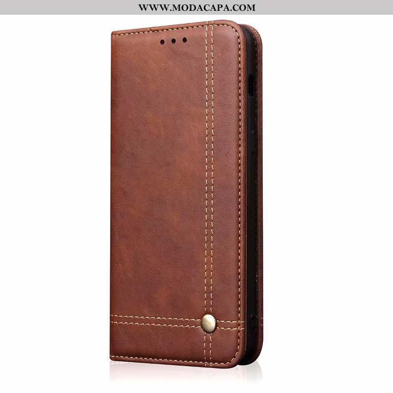 Capas Honor 9x Couro Carteira Completa Marrom Cases Antiqueda Venda