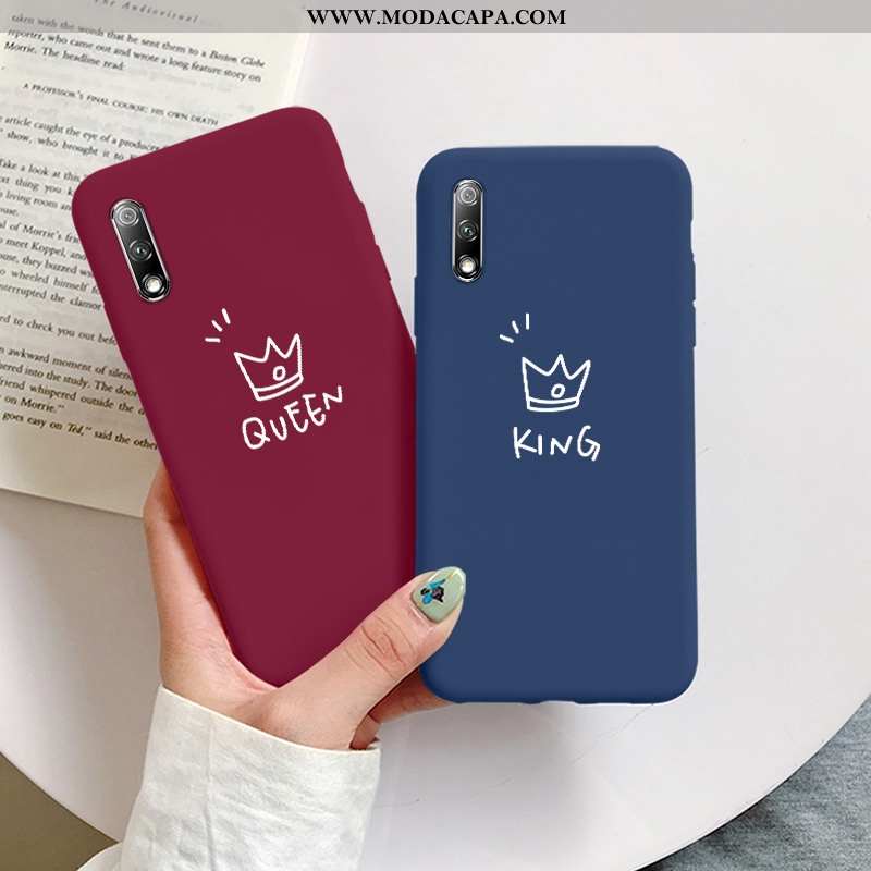 Capa Honor 9x Protetoras Simples Criativas Azul Soft Malha Casal Baratas