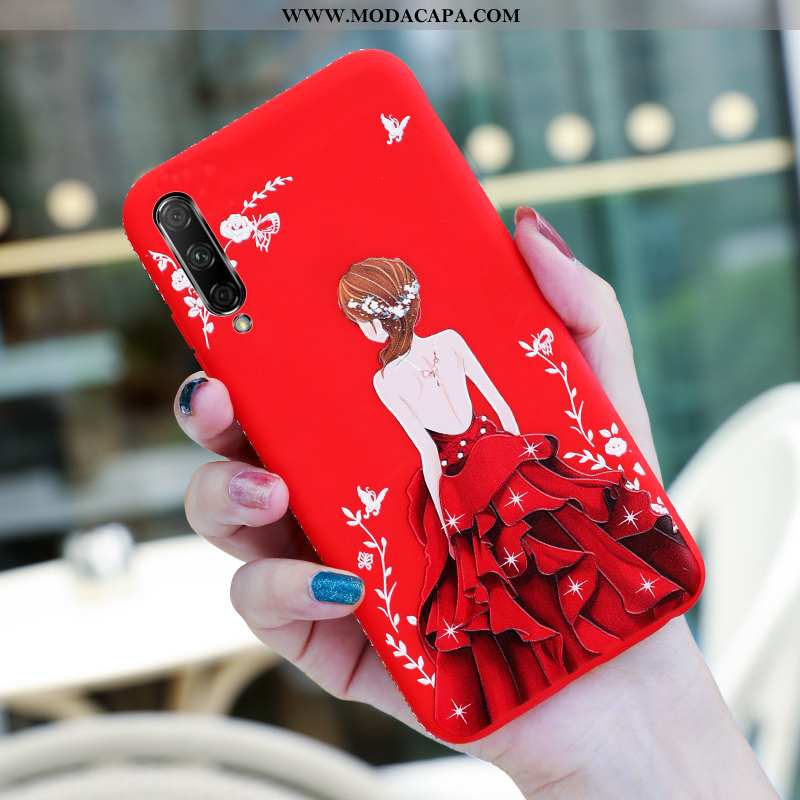 Capa Honor 9x Pro Fosco Silicone Telemóvel Super Cases Vermelho Protetoras Baratos