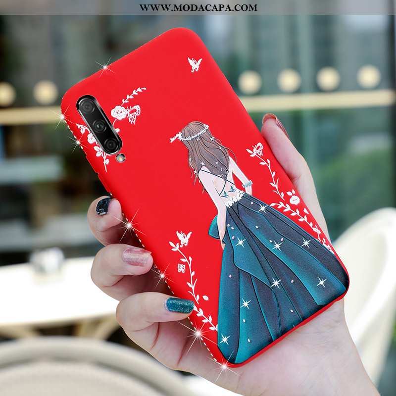 Capa Honor 9x Pro Fosco Silicone Telemóvel Super Cases Vermelho Protetoras Baratos