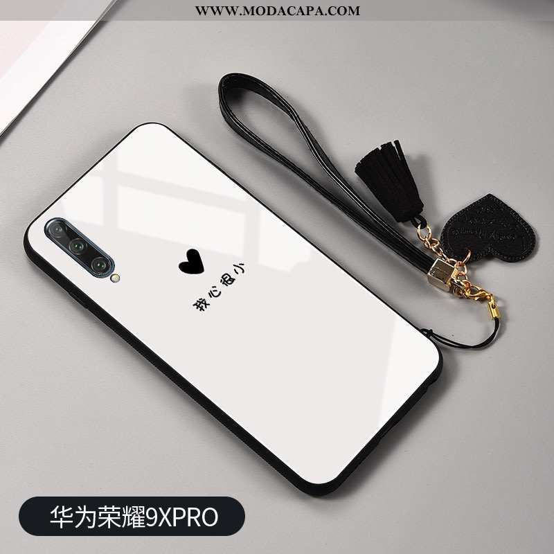 Capas Honor 9x Pro Personalizado Estiloso Criativas Coração Malha Novas Preto Venda