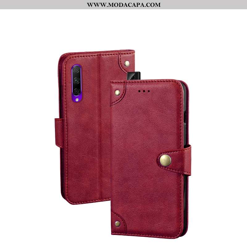 Capa Honor 9x Pro Protetoras Cordao Capas Soft Couro Cola Vermelho Baratas