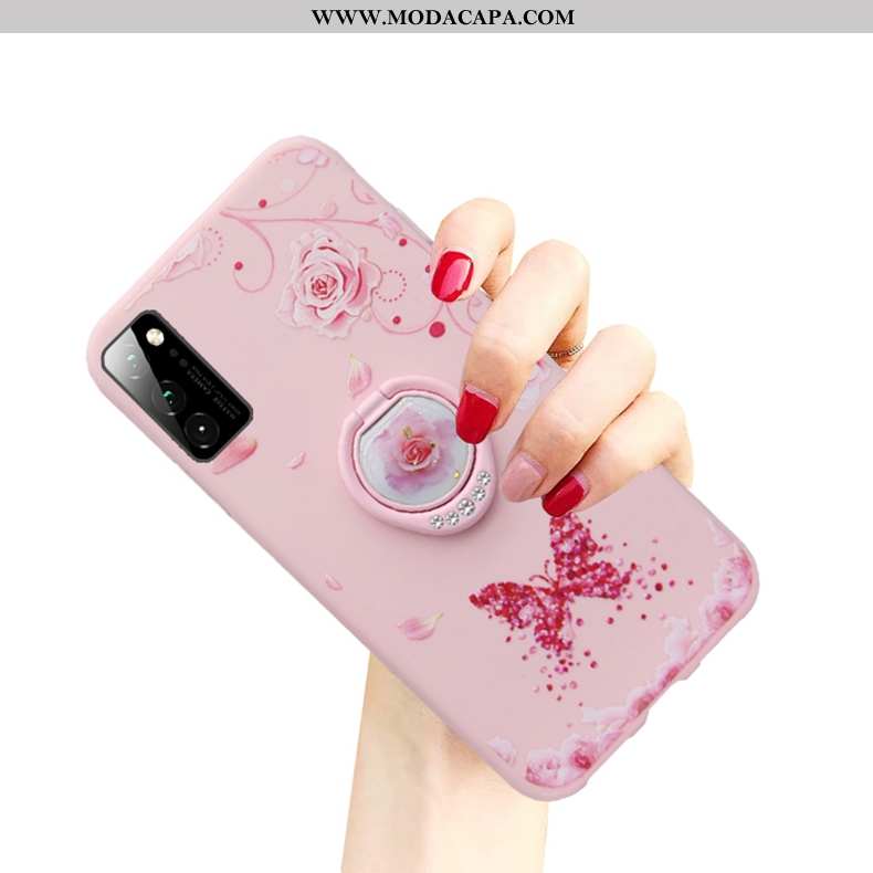 Capas Honor View30 Silicone Rosa Fosco Malha Cases Tendencia Super Venda