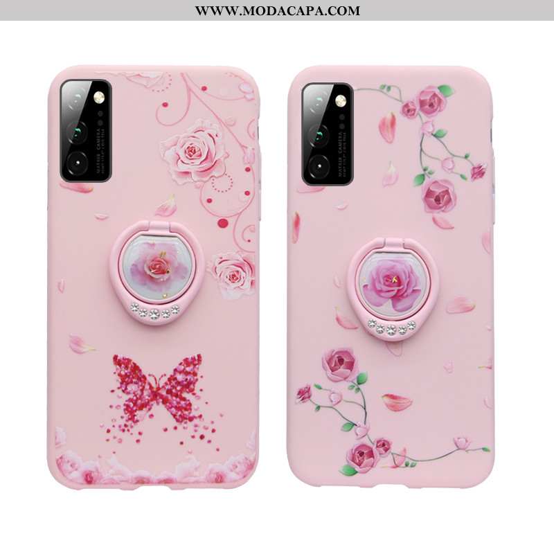 Capas Honor View30 Silicone Rosa Fosco Malha Cases Tendencia Super Venda