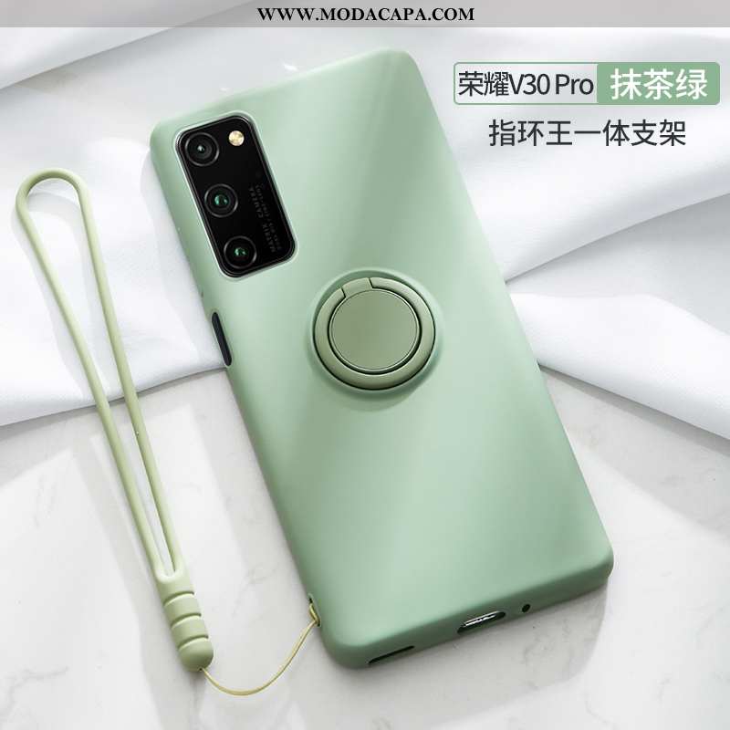 Capa Honor View30 Pro Slim Silicone Telemóvel Super Protetoras Suporte Verde Barato