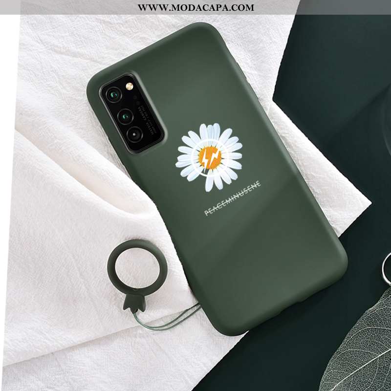 Capas Honor View30 Pro Tendencia Crisântemo Simples Cases Telinha Verde Baratas