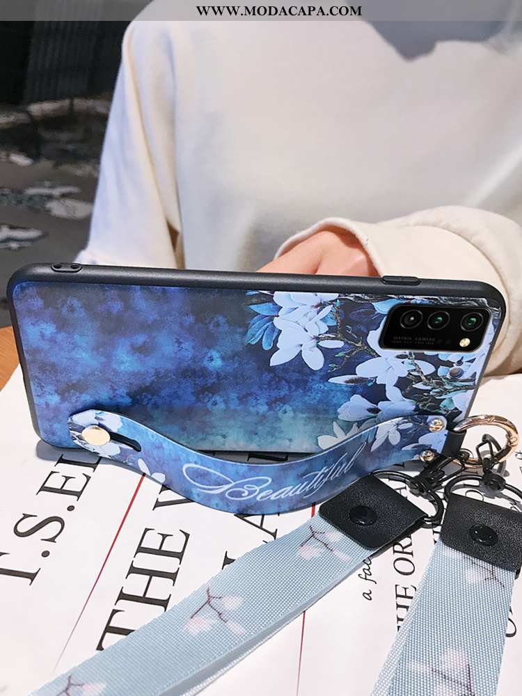 Capas Honor View30 Pro Personalizada Silicone Azul Telemóvel Moda Novas Antiqueda Online