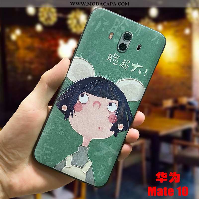 Capas Huawei Mate 10 Protetoras Personalizada Verde Soft Antiderrapante Desenho Animado Slim Venda