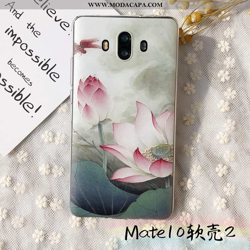 Capas Huawei Mate 10 Cordao Bege Protetoras Antiqueda Soft Telemóvel Comprar