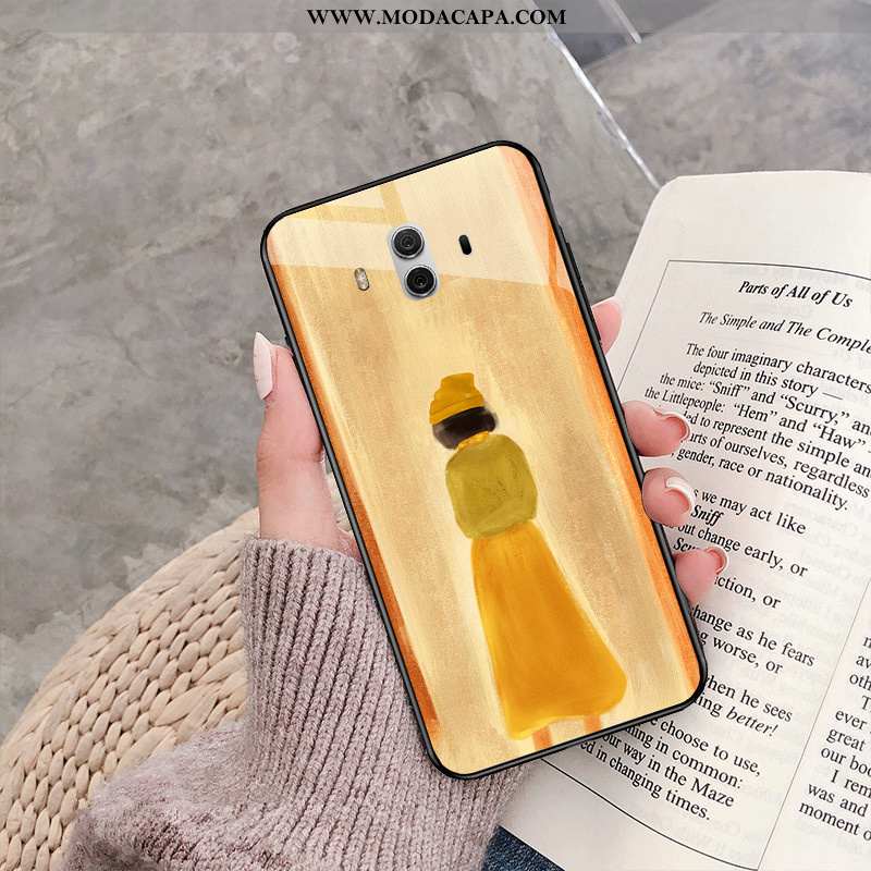 Capas Huawei Mate 10 Tendencia Super Preto Casal Amarelo Retro Completa Baratas