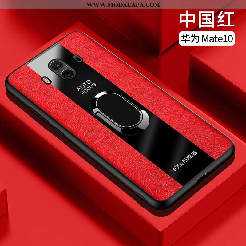 Capa Huawei Mate 10 Silicone Suporte Vermelho Protetoras Criativas Completa Cases Venda