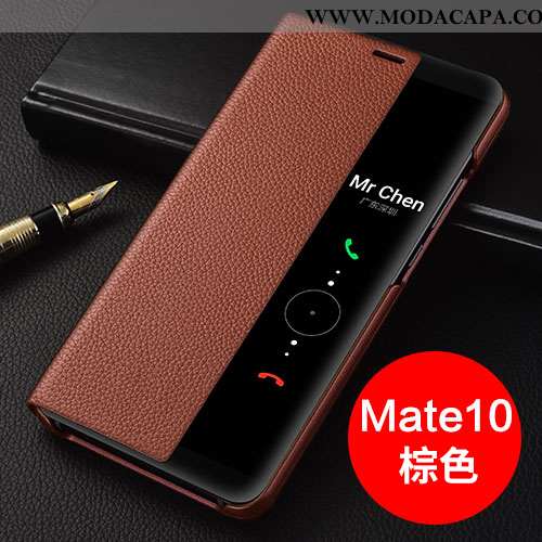 Capas Huawei Mate 10 Protetoras Cover Antiqueda Completa Telemóvel Cases Couro Barato