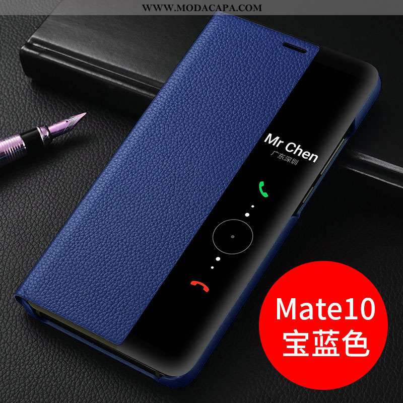 Capas Huawei Mate 10 Protetoras Cover Antiqueda Completa Telemóvel Cases Couro Barato