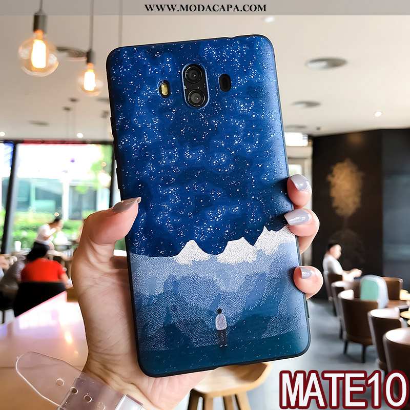 Capa Huawei Mate 10 Silicone Tendencia Criativas Telemóvel Cordao Azul Completa Comprar