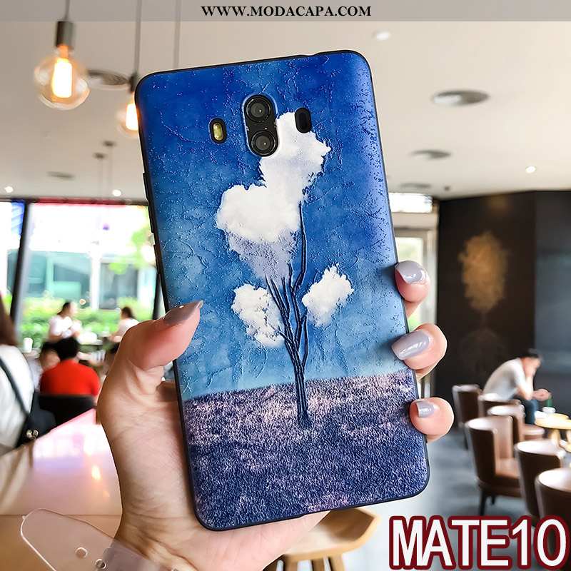 Capa Huawei Mate 10 Silicone Tendencia Criativas Telemóvel Cordao Azul Completa Comprar