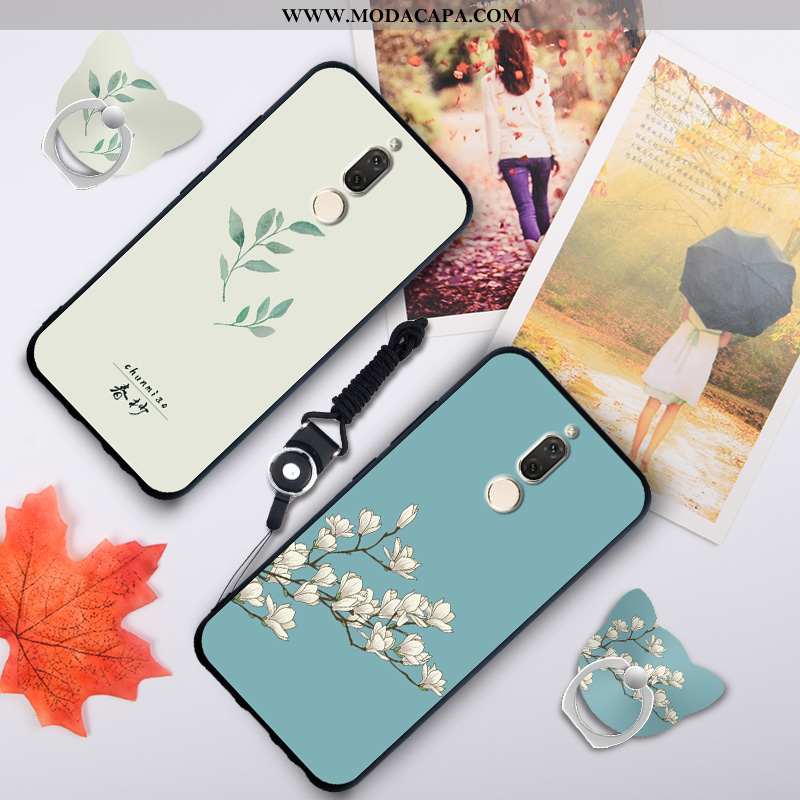 Capas Huawei Mate 10 Lite Silicone Antiqueda Azul Soft Cases Cordao Promoção