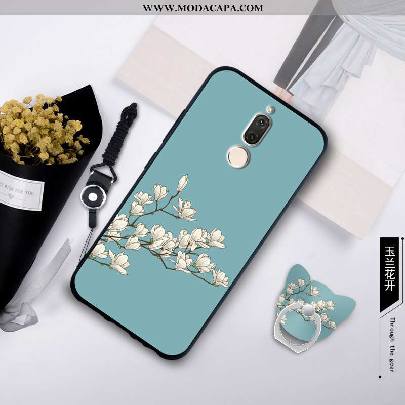 Capas Huawei Mate 10 Lite Silicone Antiqueda Azul Soft Cases Cordao Promoção