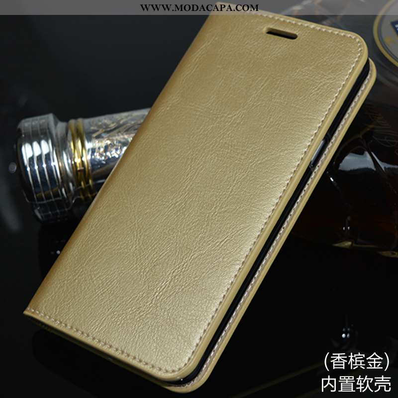 Capa Huawei Mate 10 Lite Couro Legitimo Capas Cover Dourado Cases Antiqueda Telemóvel Venda