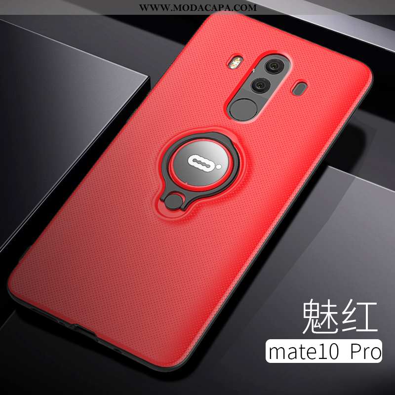 Capas Huawei Mate 10 Pro Transparente Vermelho Completa Silicone Suporte Antiqueda Cases Comprar