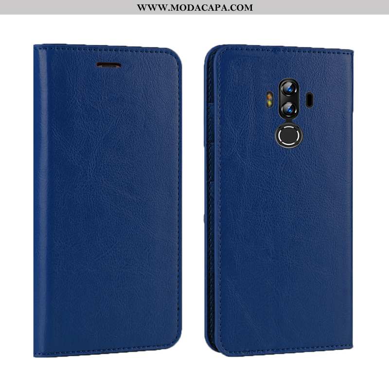 Capa Huawei Mate 10 Pro Protetoras Dourado Couro Genuíno Completa Cover Capas Cases Baratos