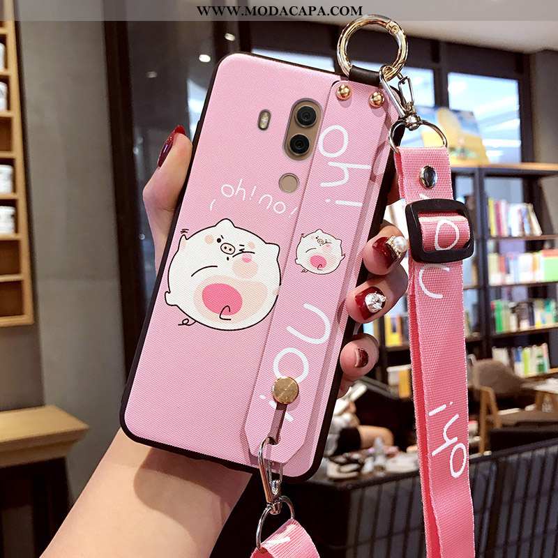 Capas Huawei Mate 10 Pro Protetoras Fofas Super Rosa Fosco Tendencia Telemóvel Baratas