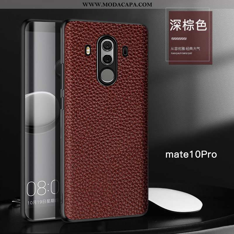 Capas Huawei Mate 10 Pro Protetoras Desenho De Grau Couro Negócio Antiqueda Baratos