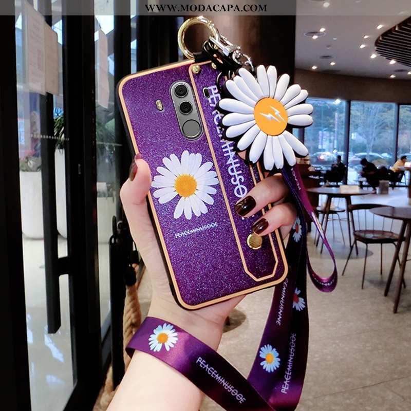 Capa Huawei Mate 10 Pro Super Crisântemo Capas Soft Roxa Personalizado Bonitos Barato