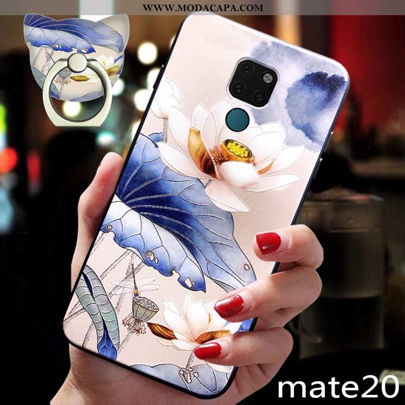 Capas Huawei Mate 20 Protetoras Antiqueda Tendencia Telemóvel Soft Azul Escuro Silicone Baratos