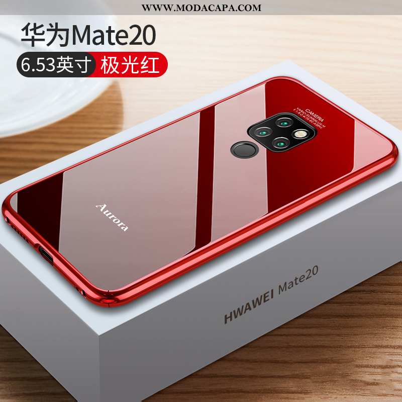 Capa Huawei Mate 20 Vidro Capas Tendencia Metal Malha Cases Antiqueda Venda