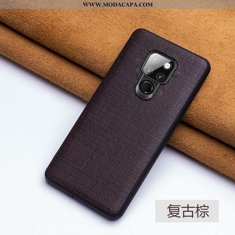 Capas Huawei Mate 20 Criativas Azul Telemóvel Completa Couro Genuíno Tendencia Personalizada Comprar