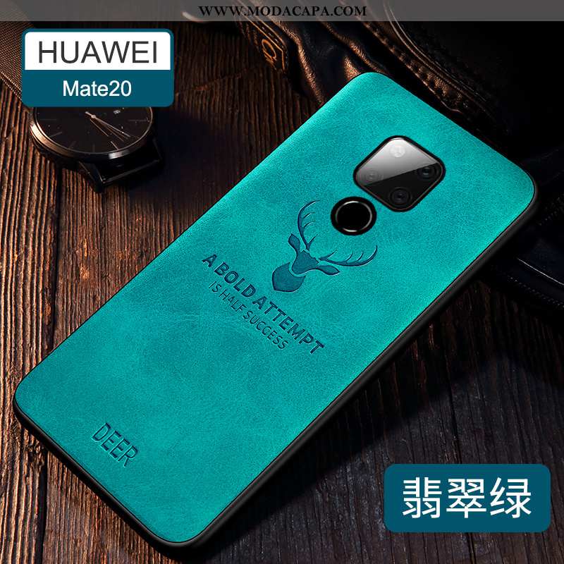 Capa Huawei Mate 20 Super Couro Protetoras Slim Silicone Capas Verde Venda