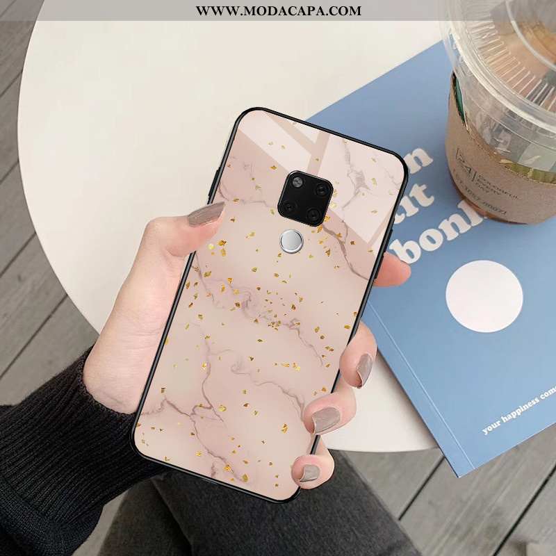 Capa Huawei Mate 20 Slim Estilosas Vidro Desenho Animado Tendencia Malha Verde Barato