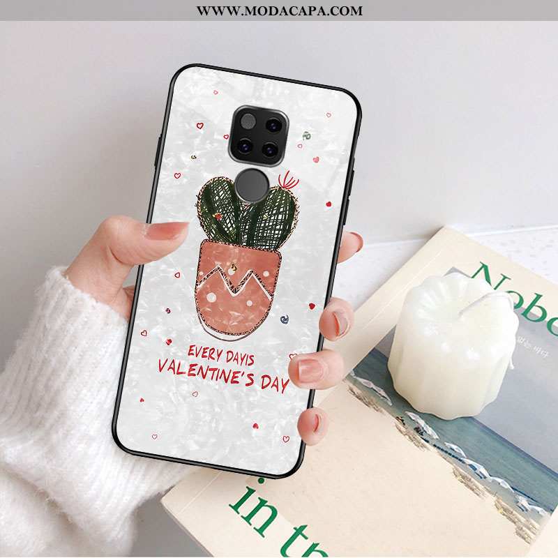 Capa Huawei Mate 20 Slim Estilosas Vidro Desenho Animado Tendencia Malha Verde Barato