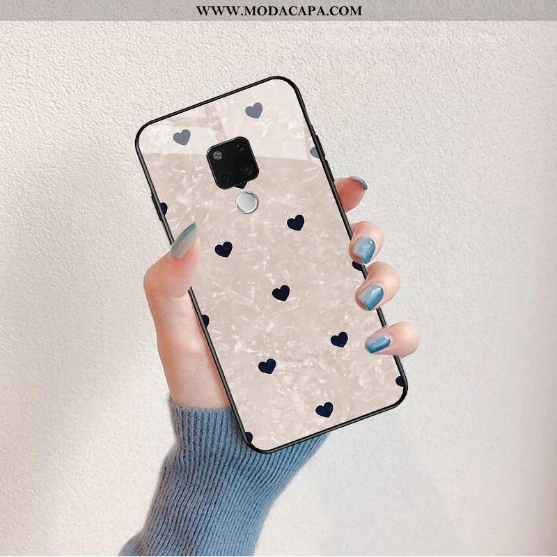 Capa Huawei Mate 20 Slim Estilosas Vidro Desenho Animado Tendencia Malha Verde Barato