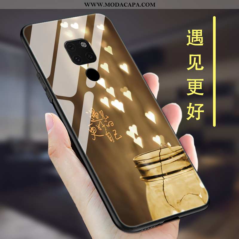 Capas Huawei Mate 20 Personalizado Simples Slim Vidro Roxa Telemóvel Baratos