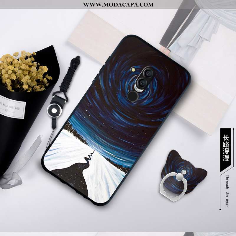 Capa Huawei Mate 20 Lite Protetoras Personalizada Antiqueda Azul Soft Cases Capas Promoção