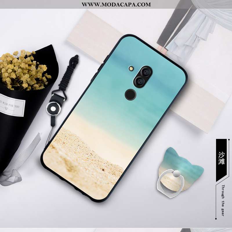 Capa Huawei Mate 20 Lite Protetoras Personalizada Antiqueda Azul Soft Cases Capas Promoção