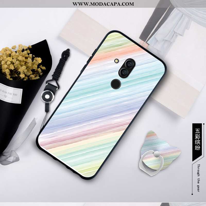 Capa Huawei Mate 20 Lite Protetoras Personalizada Antiqueda Azul Soft Cases Capas Promoção