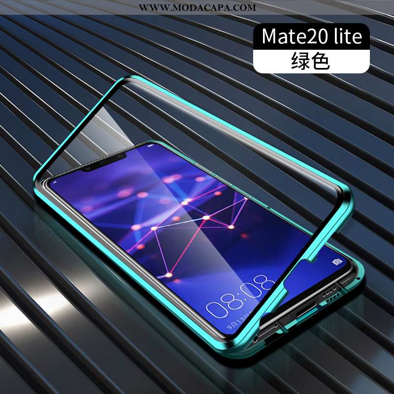 Capa Huawei Mate 20 Lite Metalasse Vidro Tendencia Verde Capas Armação Telemóvel Comprar