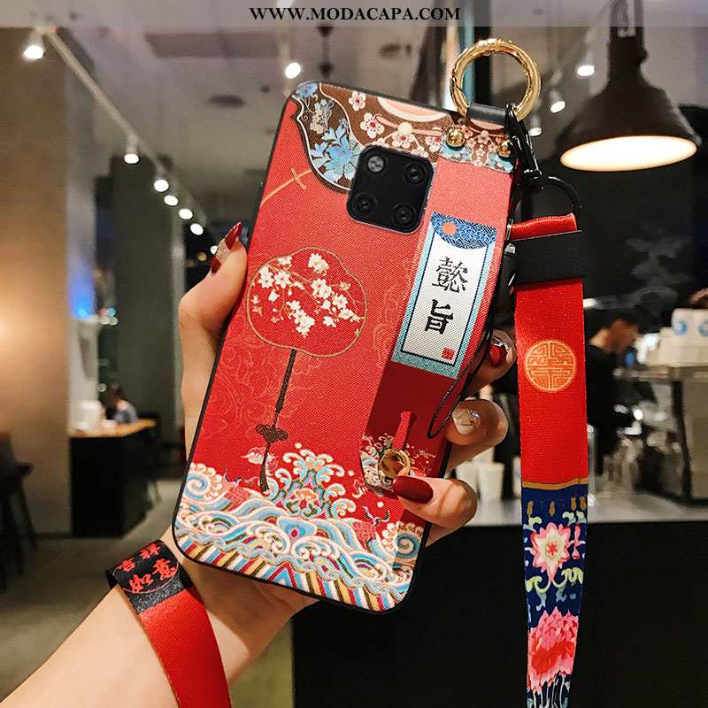 Capas Huawei Mate 20 Pro Personalizada Soft Wrisband Telemóvel Vermelho Cordao Venda