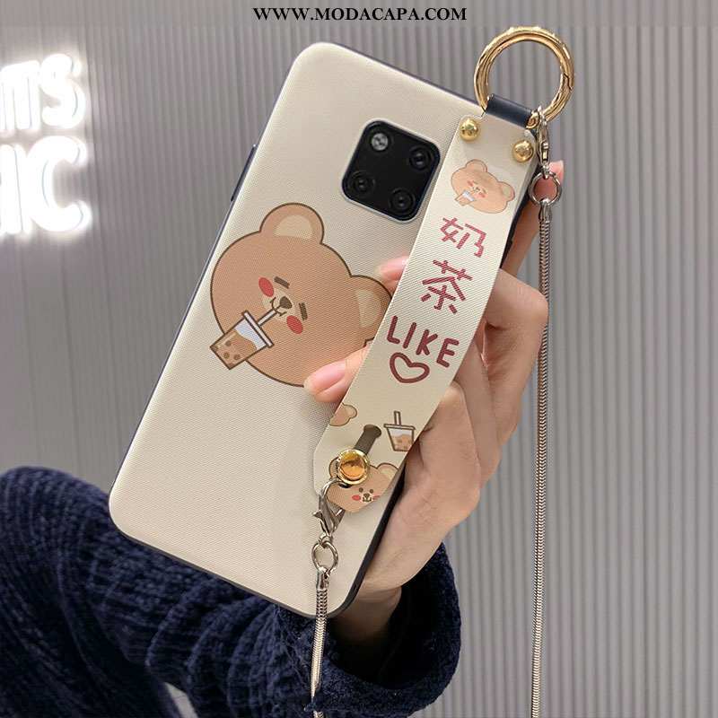 Capa Huawei Mate 20 Pro Personalizada Desenho Animado Branco Telemóvel Soft Wrisband Capas Promoção