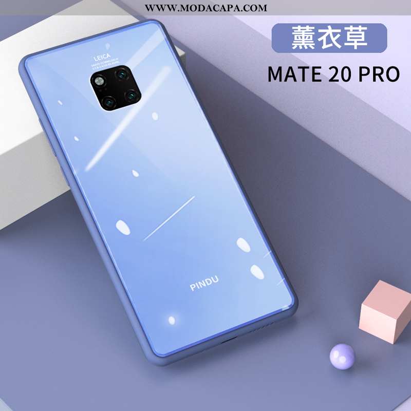 Capas Huawei Mate 20 Pro Personalizado Completa Azul Vidro Silicone Telemóvel Barato
