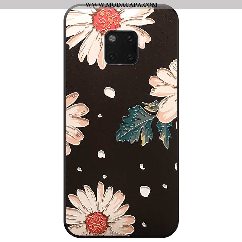 Capas Huawei Mate 20 Pro Personalizado Novas Criativas Crisântemo Soft Preto Primavera Baratos