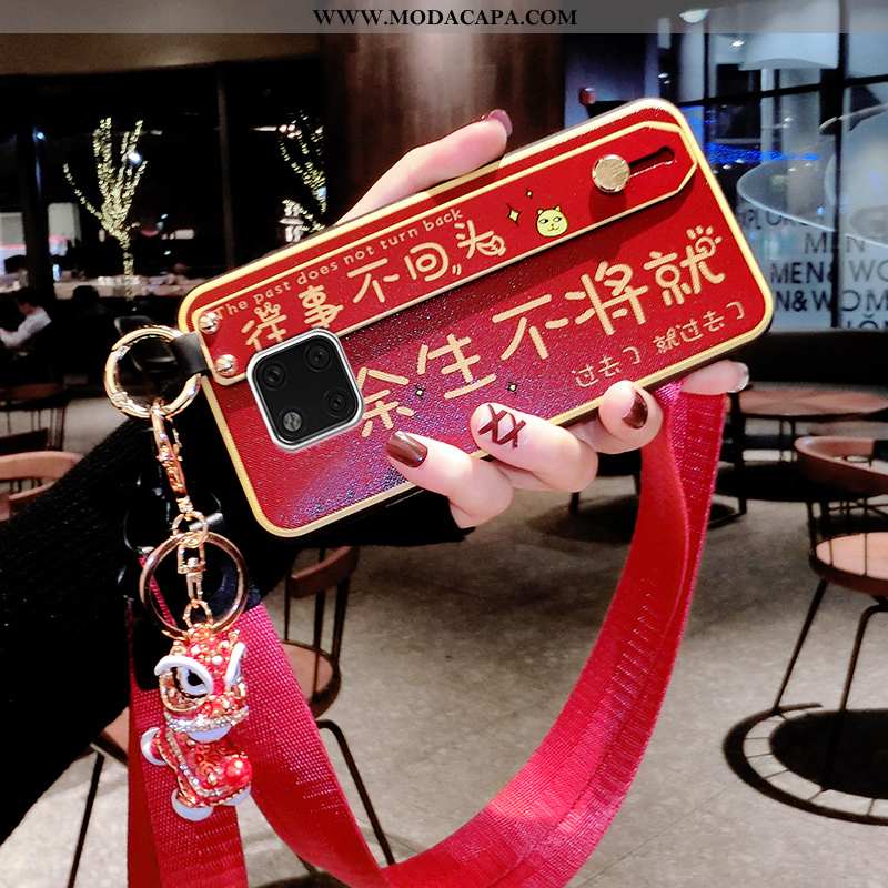 Capa Huawei Mate 20 Pro Silicone Antiqueda Cordao Vermelho Personalizada Capas Criativas Venda